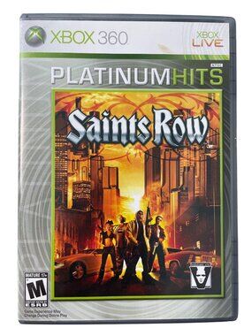Xbox 360 Game Saints Row Platinum Hits Complete Case Disc Manual Tested M Rated